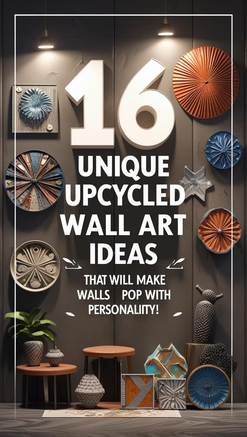 16 Unique Upcycled Wall Art Ideas That Will Make Your Walls Pop with Personality!