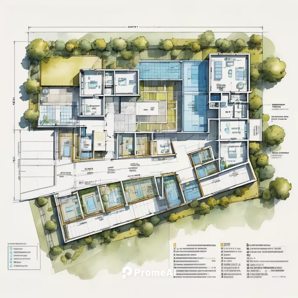 AI Image Generator of Unique-Design-Infographics Watercolor (construction plan:1.3) with multiple v Design Idea AI Image Generated by MAG SP+A 533008505220613 | PromeAI
