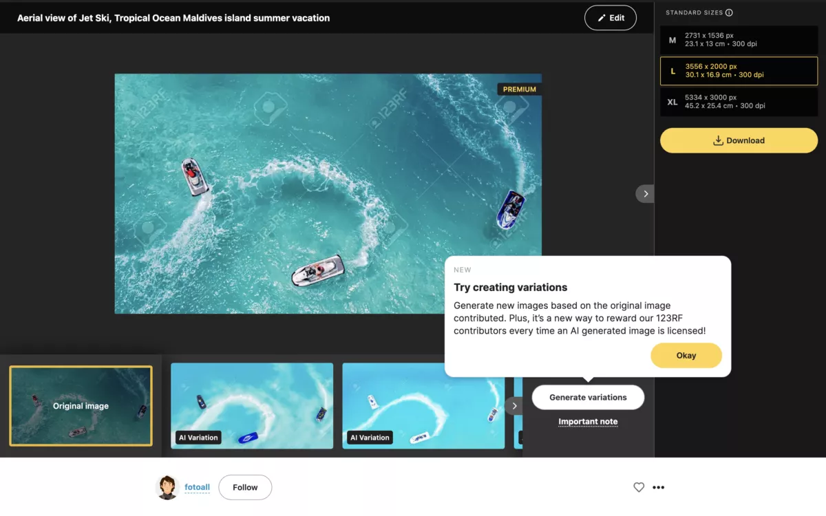 123RF Launched a One-Click AI Image Variation Feature
