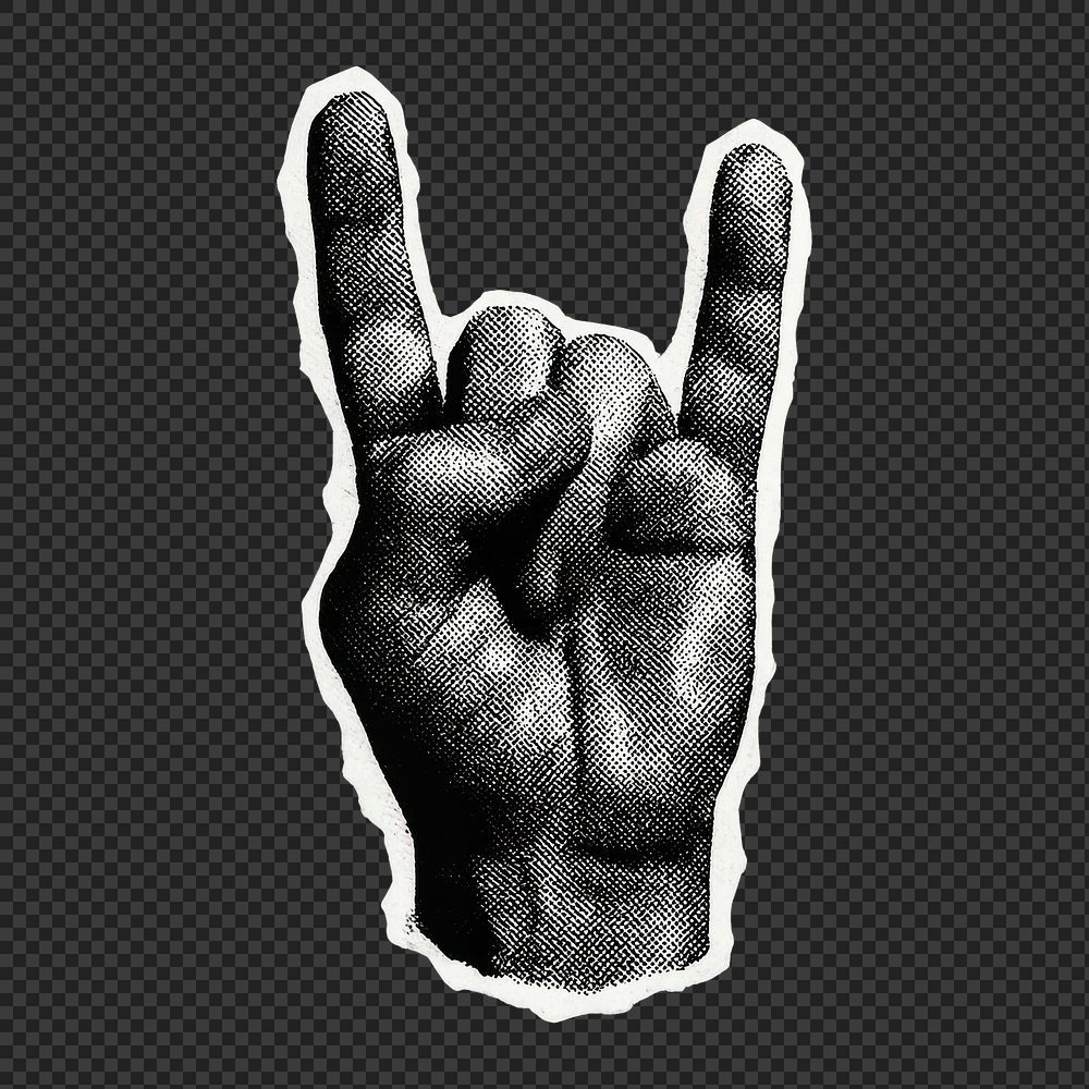 Download premium png of PNG Vintage rock hand gesture illustration. by Hein about collage, vintage illustration music, finger, background, and png 17713474