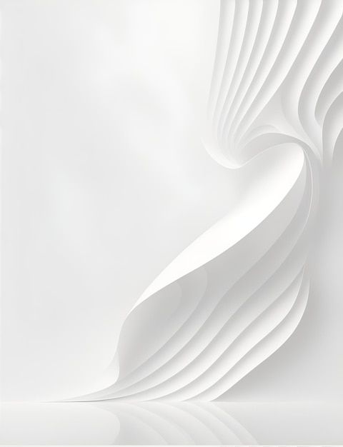 A white and gray abstract design is shown on a white background. | Premium AI-generated image