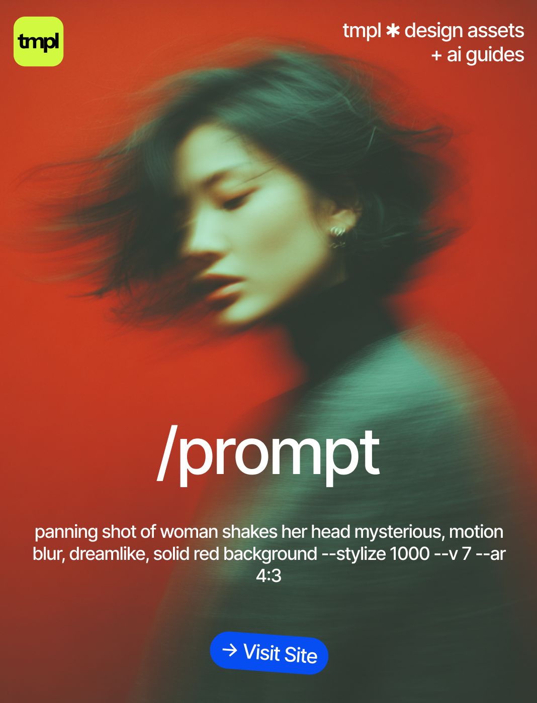 Motion Blur Portrait – MidJourney Prompt → Guide