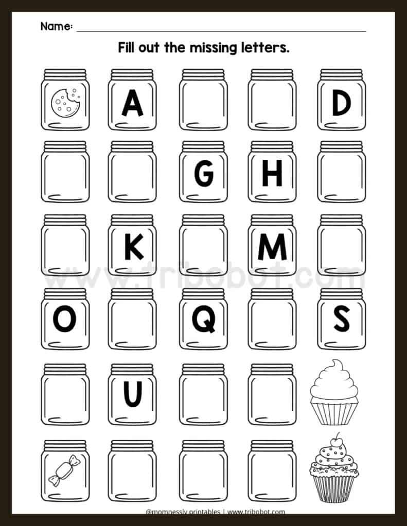 Free Printable: Fill Out the Missing Letters Worksheet MomNessly