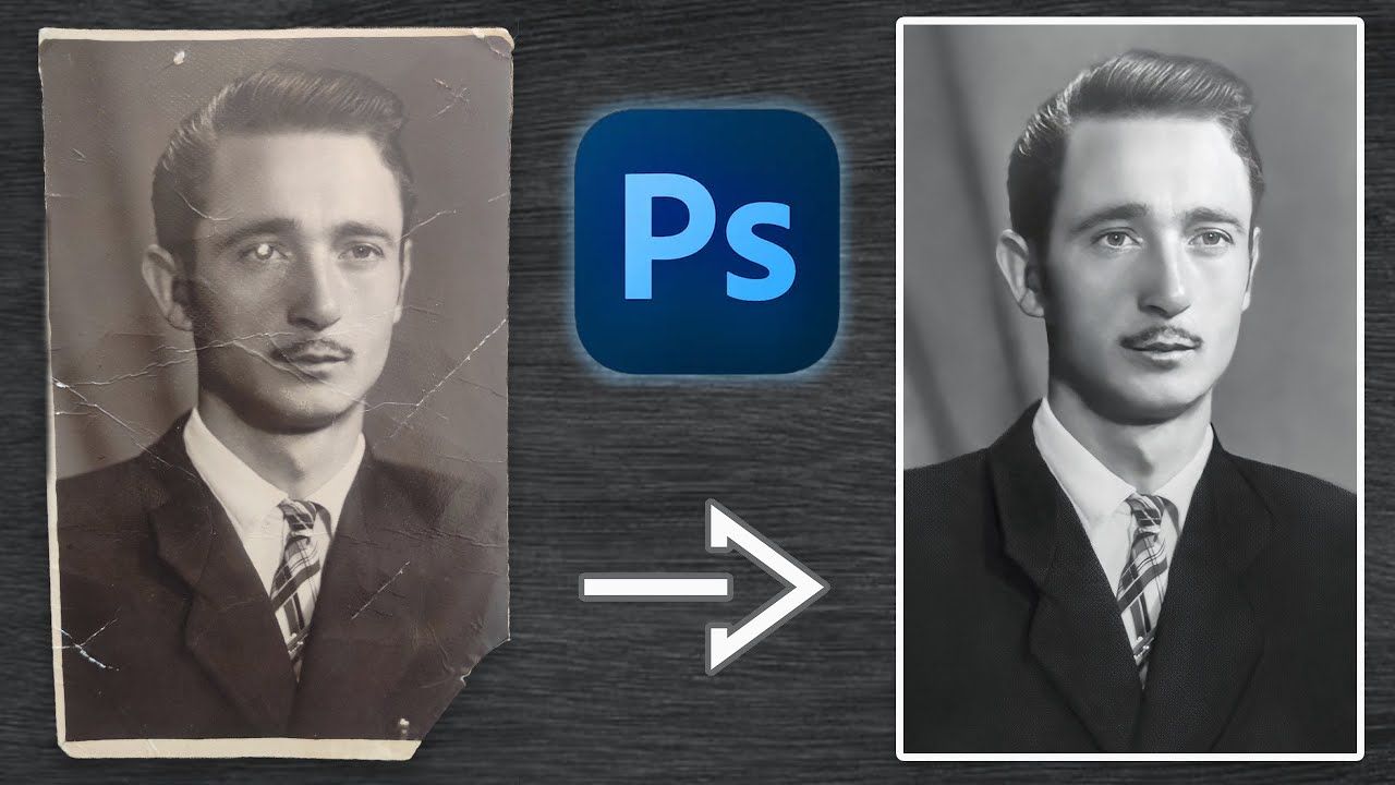 How To Restore Old Photos With Photoshop by Hand Bonus Enhancing it with AI (2025)