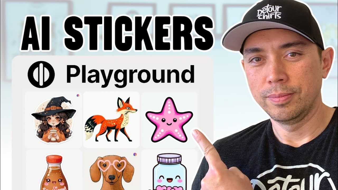 Easy Stickers for Print on Demand with Playground AI! Full Tutorial