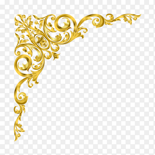 Golden Birthday Frame PNG