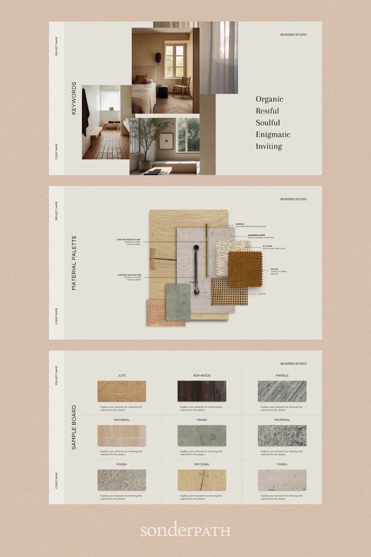 Interior Design Mood and Material Boards