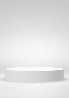 Podium White Abstract Background: Product Mockup ⚪