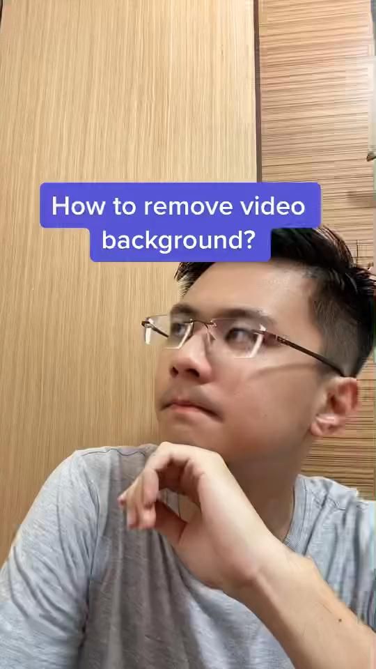 How to remove video background?