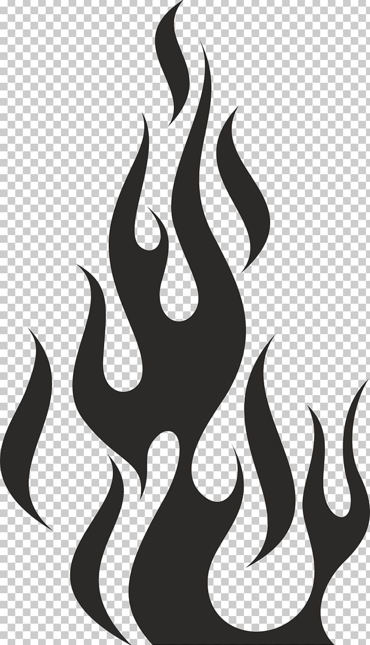 Flame Fire Stencil Sticker Candle PNG