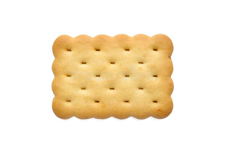 Delicious Square Cracker Isolated on White Background. Stock Image – Image of design, icing: 241906815