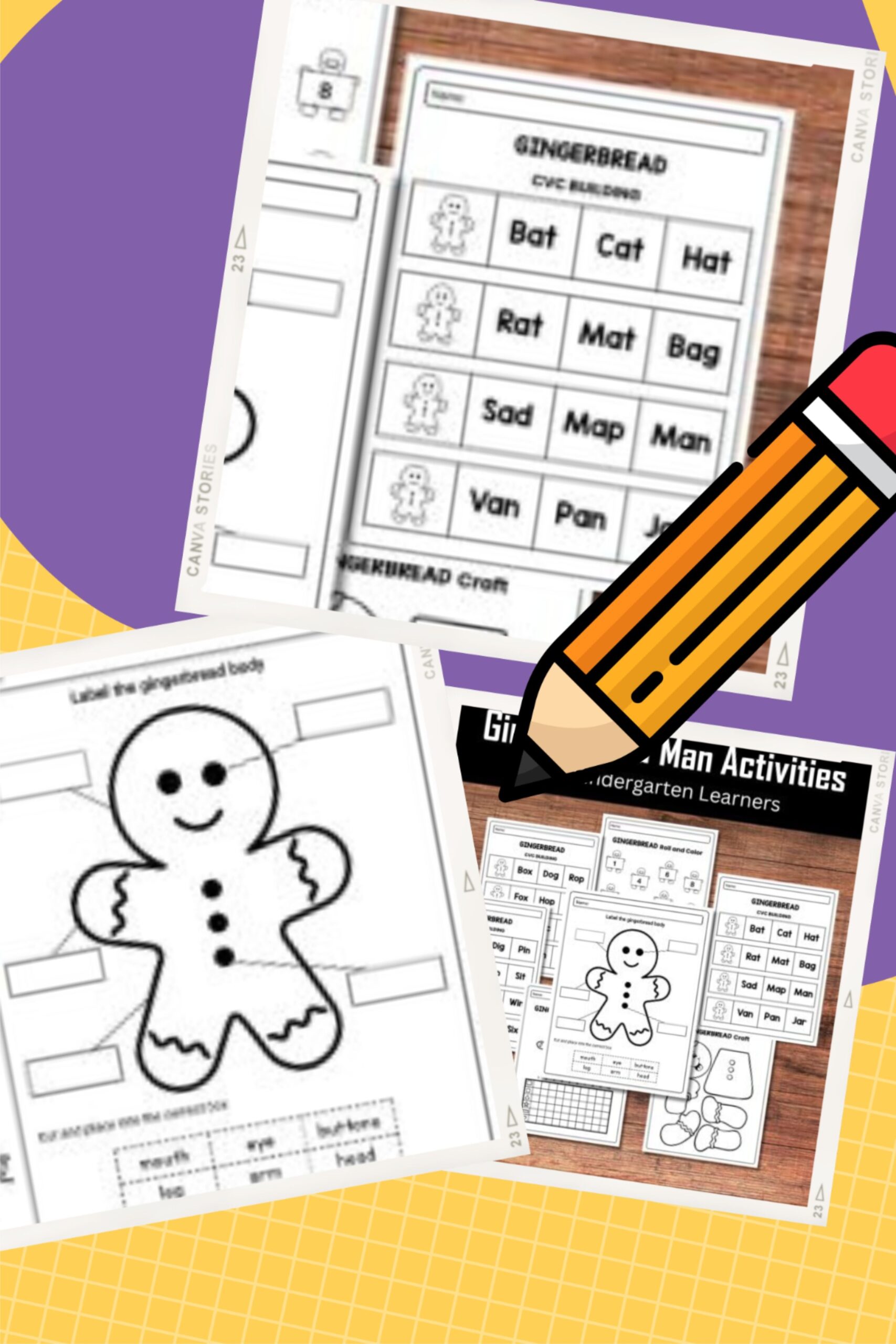 Gingerbread Man Activities for Kindergarten Learners.