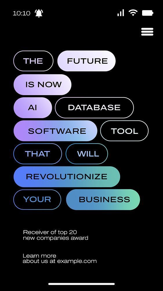 Modern Mobile Application Instagram Story Vector Template for Futuristic Tech Design