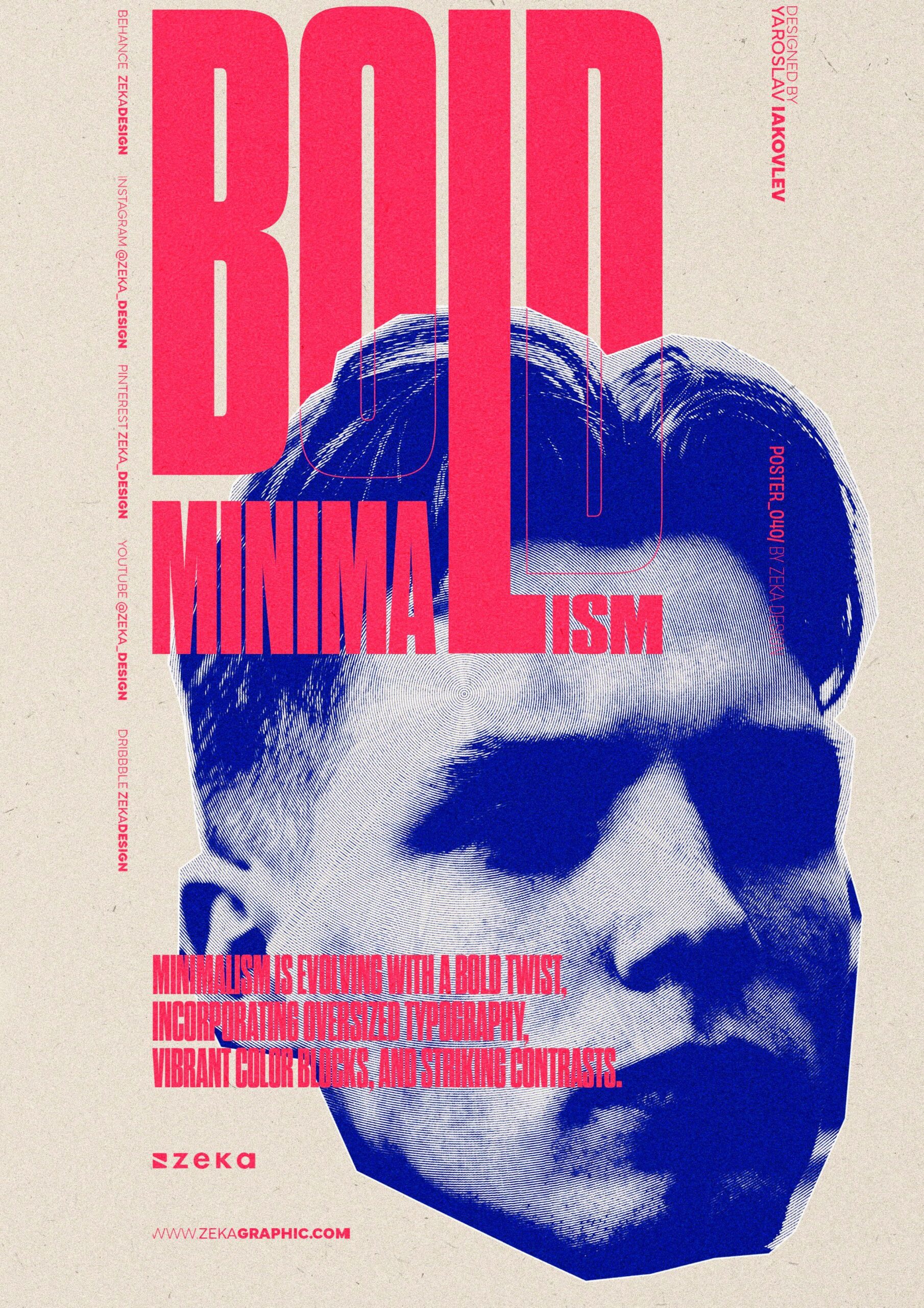 Bold Minimalism Graphic Design Trends 2025 – Poster by Zeka Design