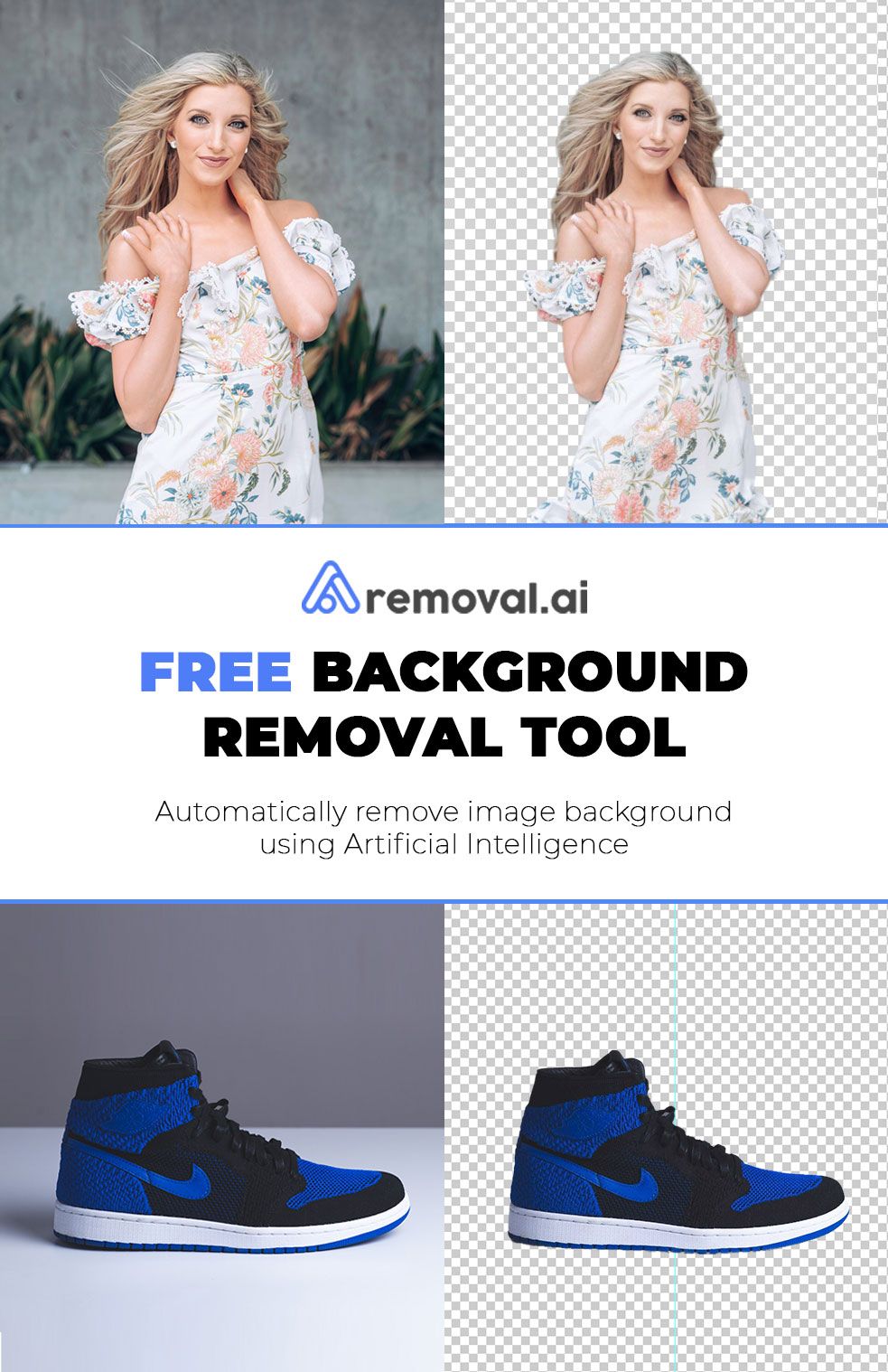 Removal.ai Free Image Background Removal Tool – Automatically Removes Image Background Using AI