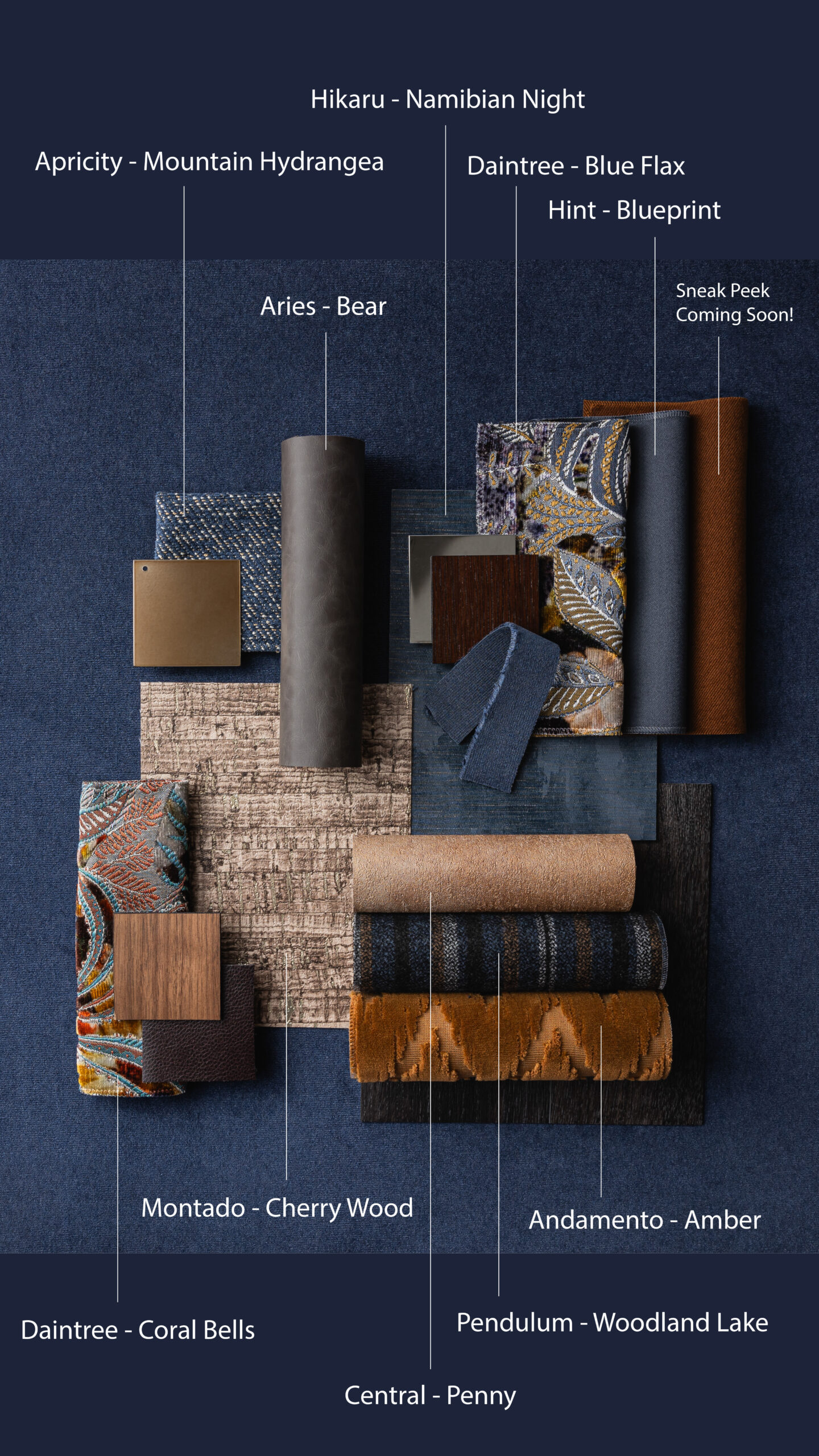 Material Palette | Moodboard | Color Inspiration | Luxury Textiles + Wallcoverings