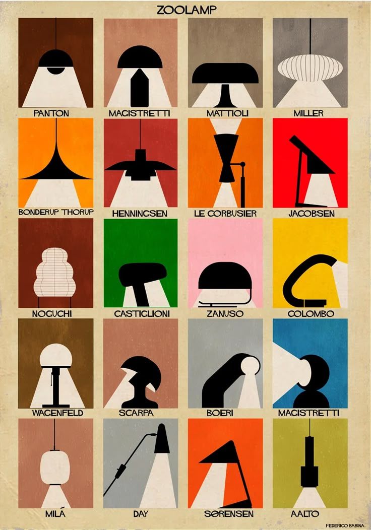 Insta Templates❣️ federico babina reimagines iconic designer lamps as animals in latest illustr