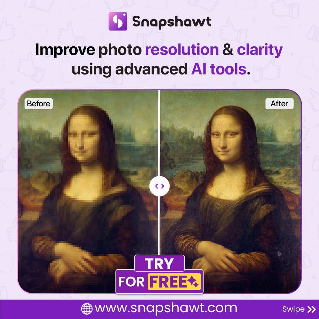 Upscale Low-Resolution Photos for Free with Snapshawt.com