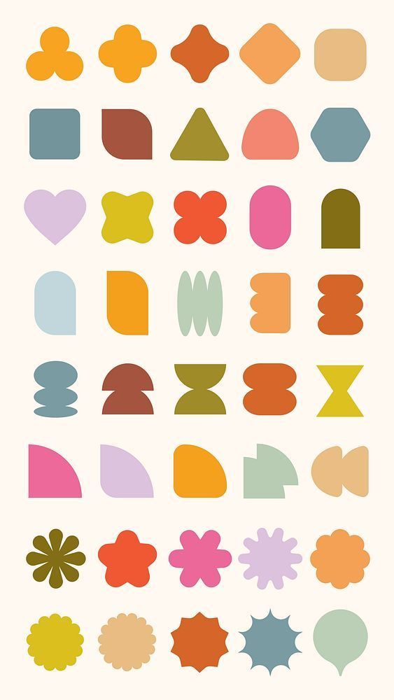Get a premium pastel vector set with vibrant geometric shapes.