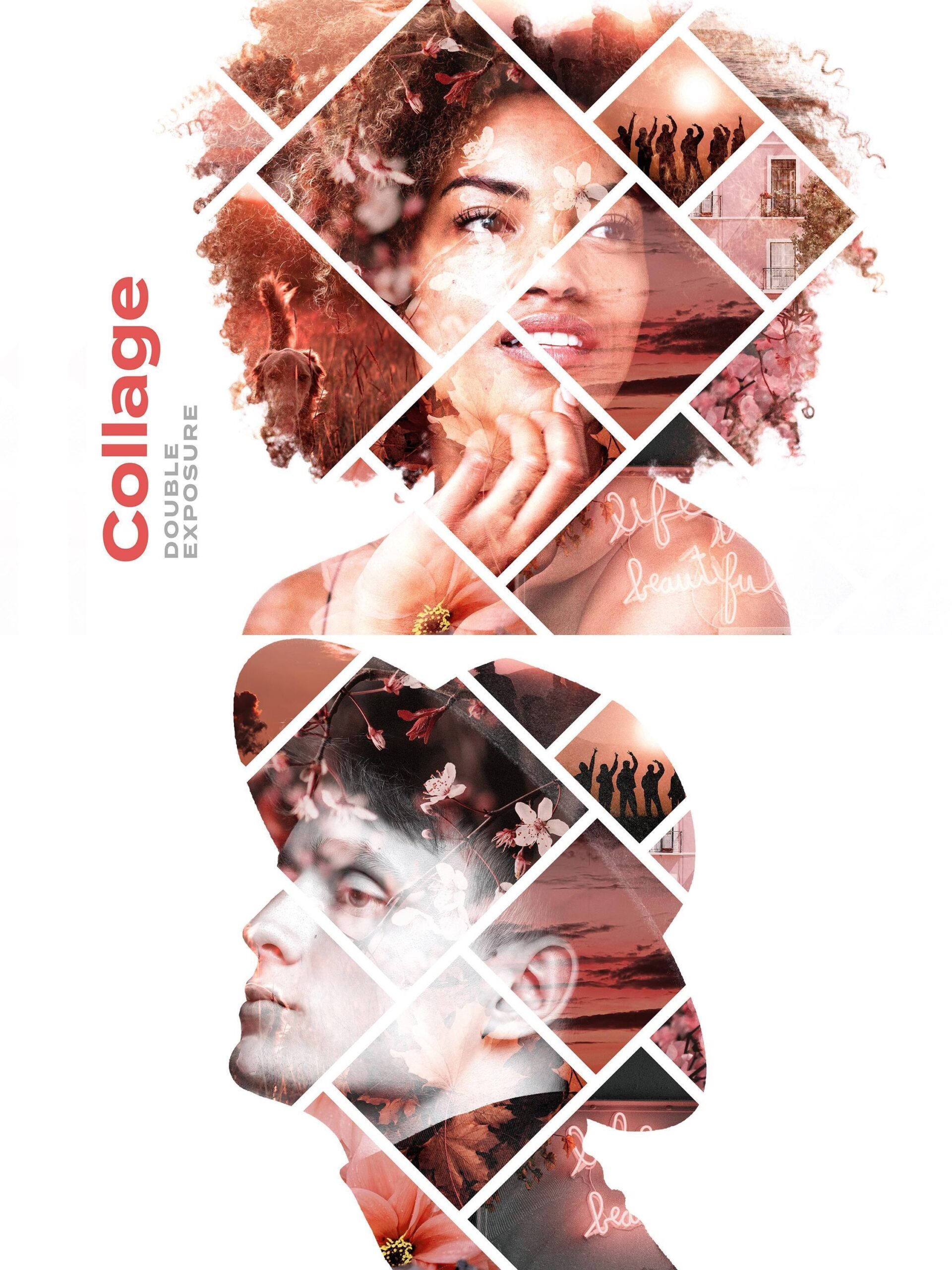 Double Exposure Collage Effect