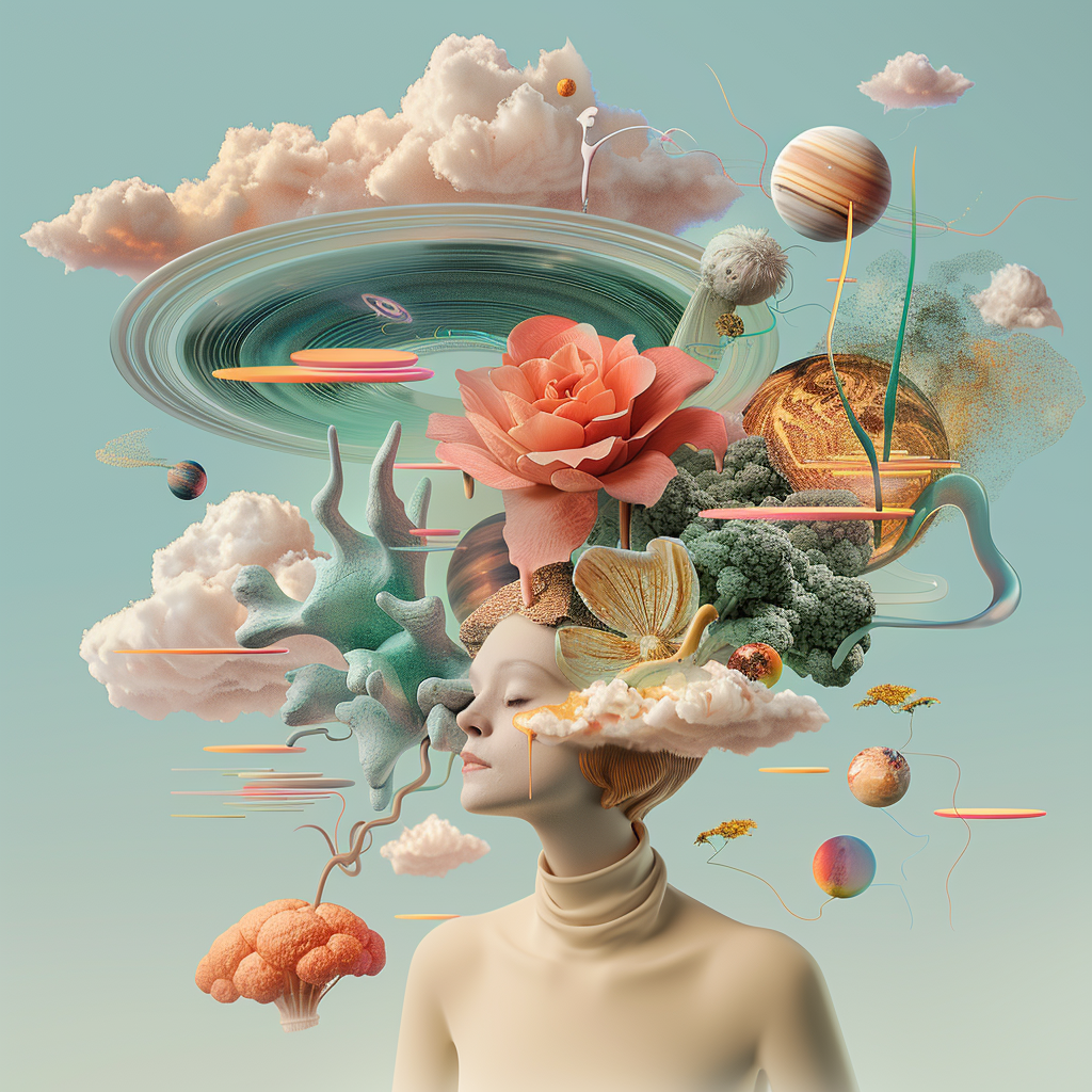 Surreal Portrait – Blossoming Mind of Planets & Dreams