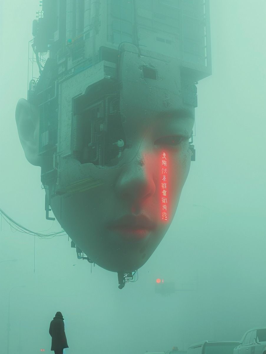 Ethereal Cyber Guardian: The Watchful Sentinel