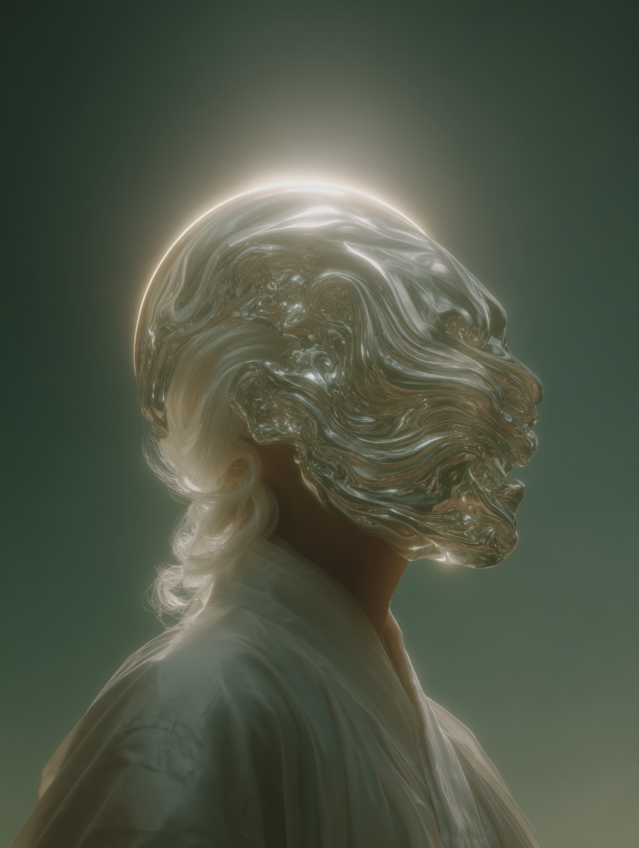 Surreal Geisha  Samurai Portraits with Futuristic and Fantasy Masks