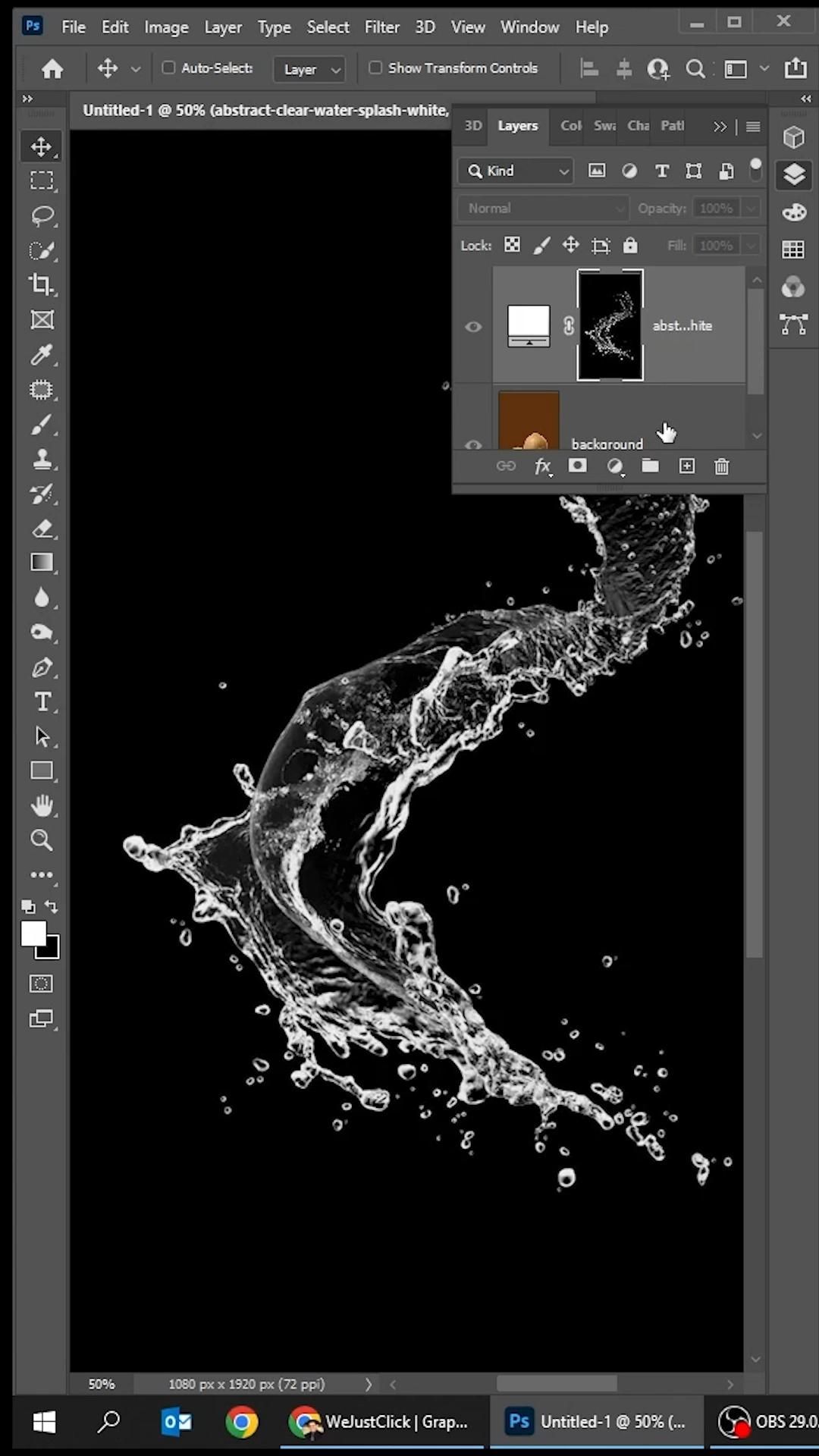 Remove Background from Water Splash in Photoshop