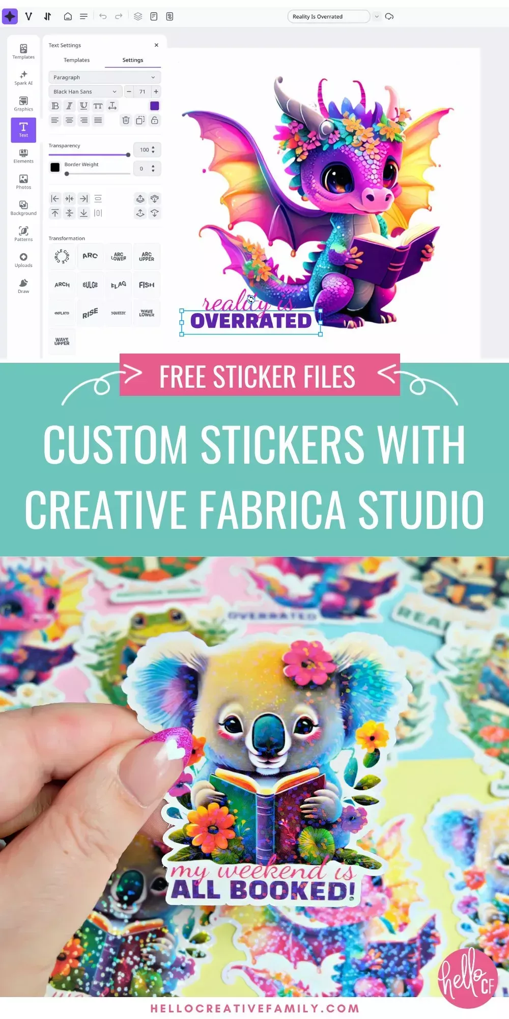 Make Custom Stickers With Creative Fabrica Studio