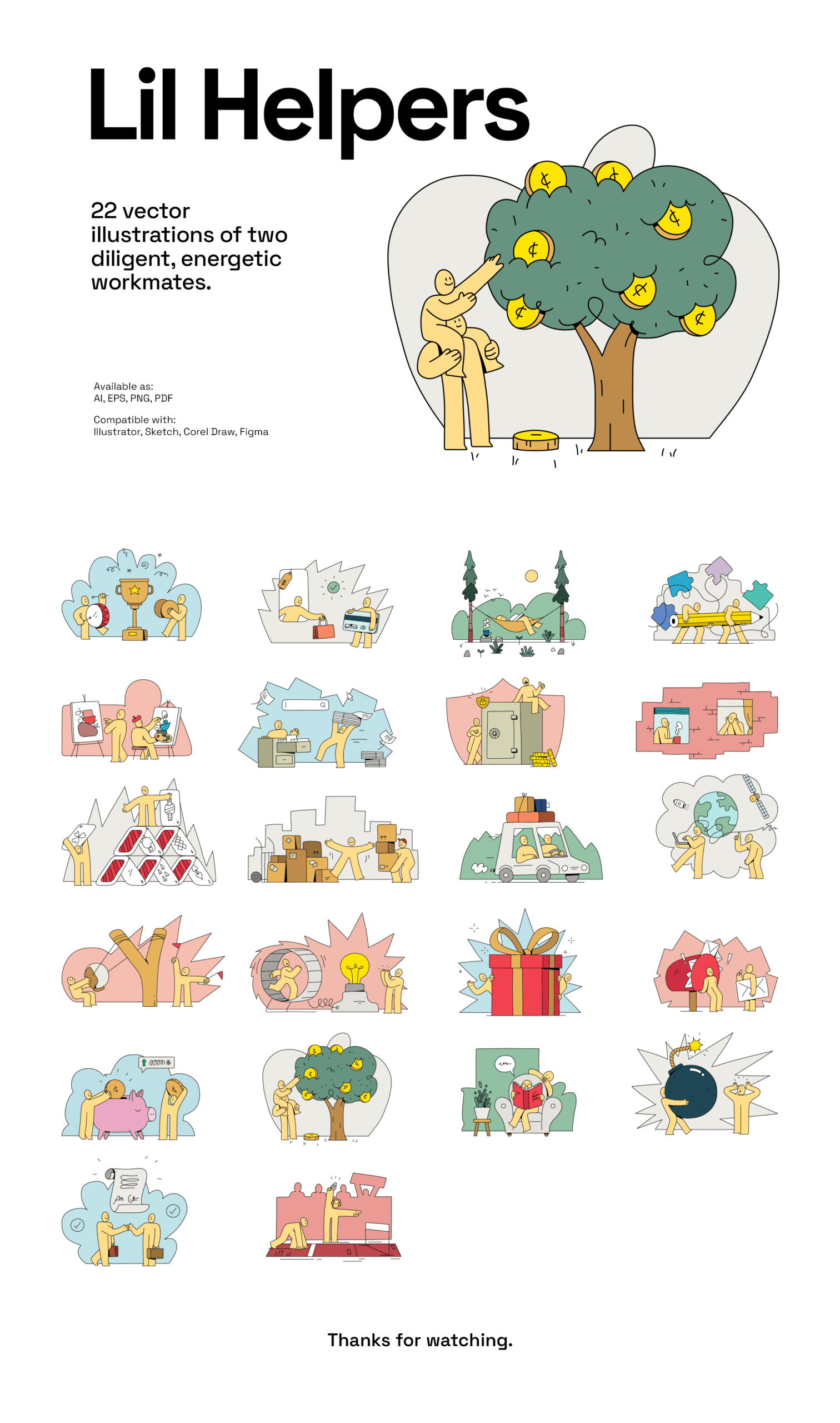 Lil Helpers – illustration pack