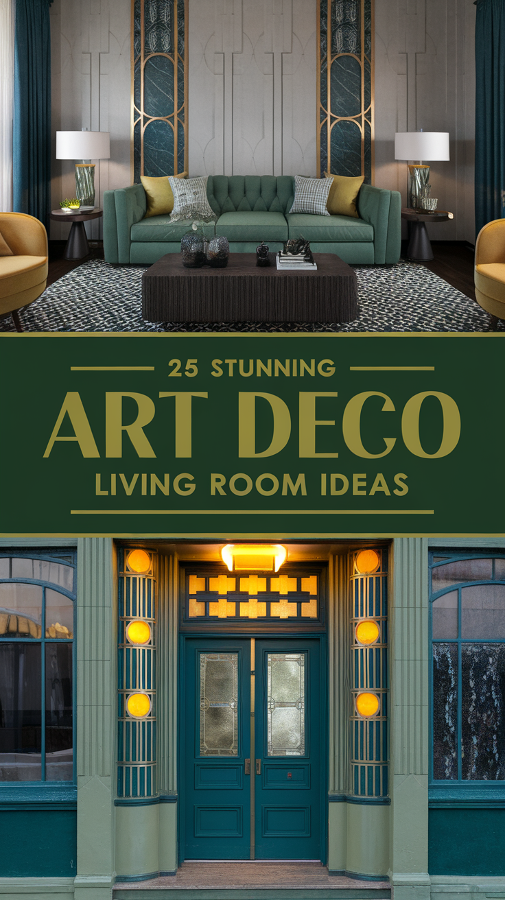 25 Striking Art Deco Living Room Inspirations