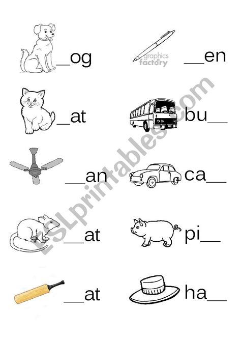 Fill In The Missing Letter – 3 Letter Words – Esl Worksheet By  3AE