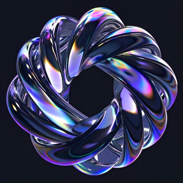 PSD colorful 3d glass shape