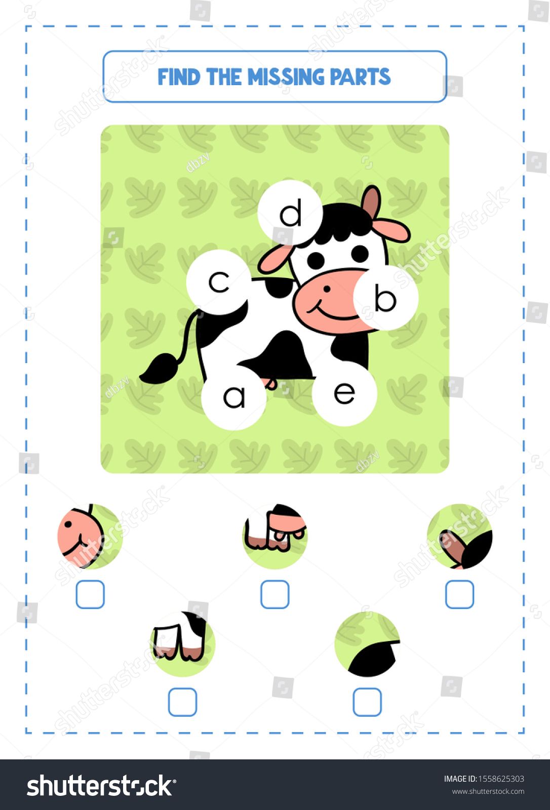 Find Missing Parts Game Educational Exercises Stock Illustration 1558625303 | Shutterstock