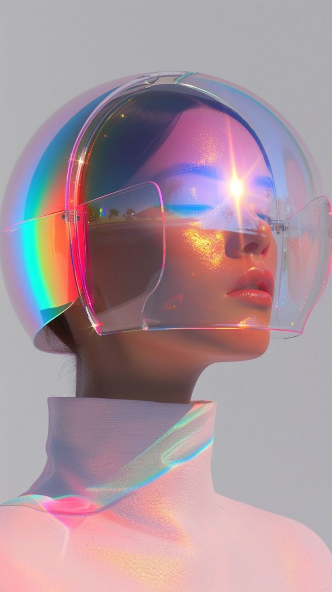 Futuristic Elegance: The Iridescent Visionary
