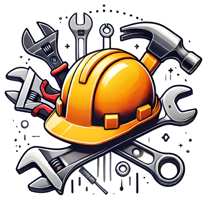 Gambar Alat Untuk Membangun Dan Memperbaiki Dengan Topi Keras Oranye Sebagai Pusat Perhatian | Elemen Grafis PNG Unduhan Gratis – Pikbest