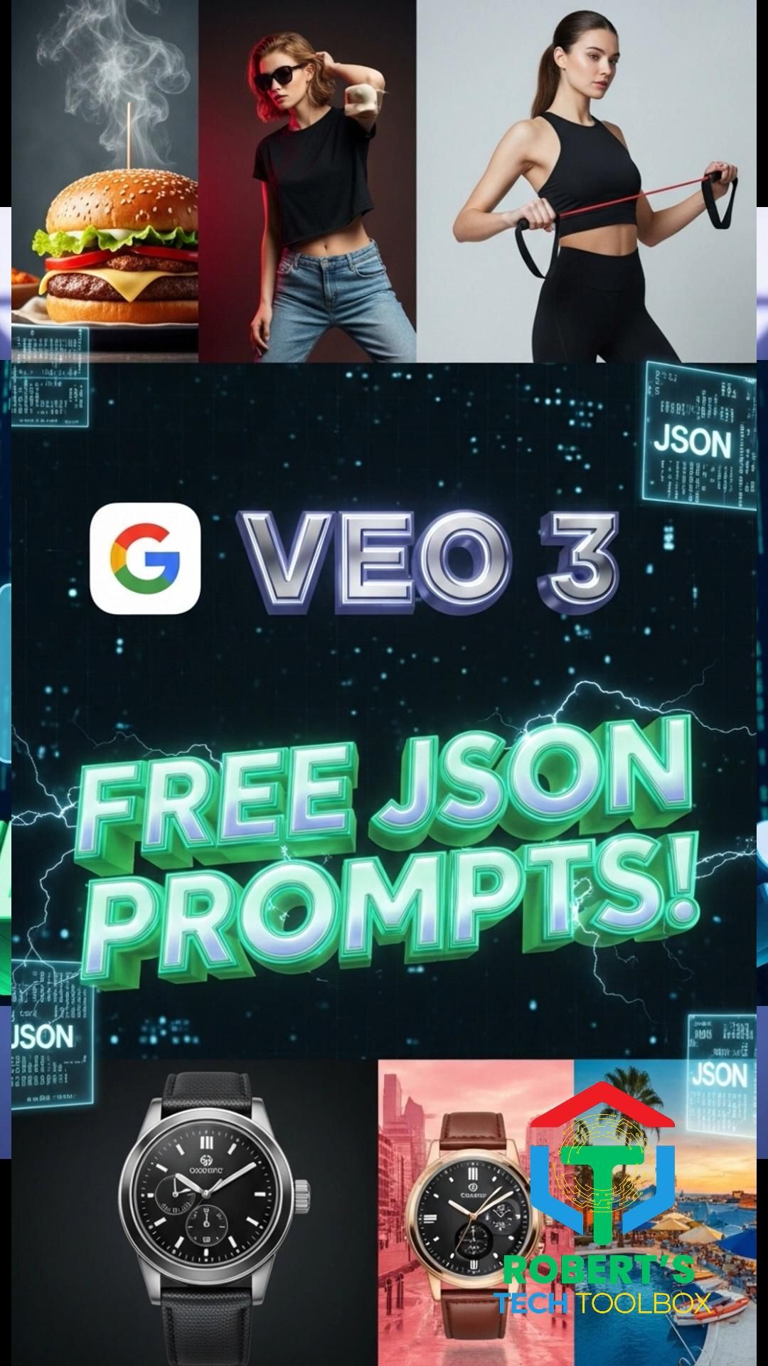 Turn Any Image into 5 Viral AI Ads with Google VEO 3 (Free JSON Prompts!)