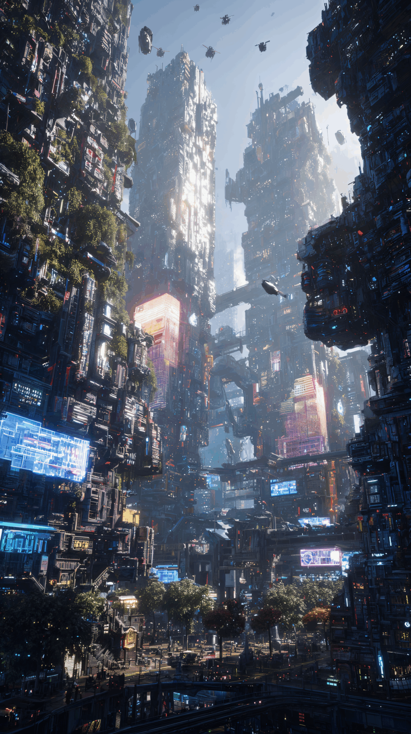 Neon Dreamscape of the Future