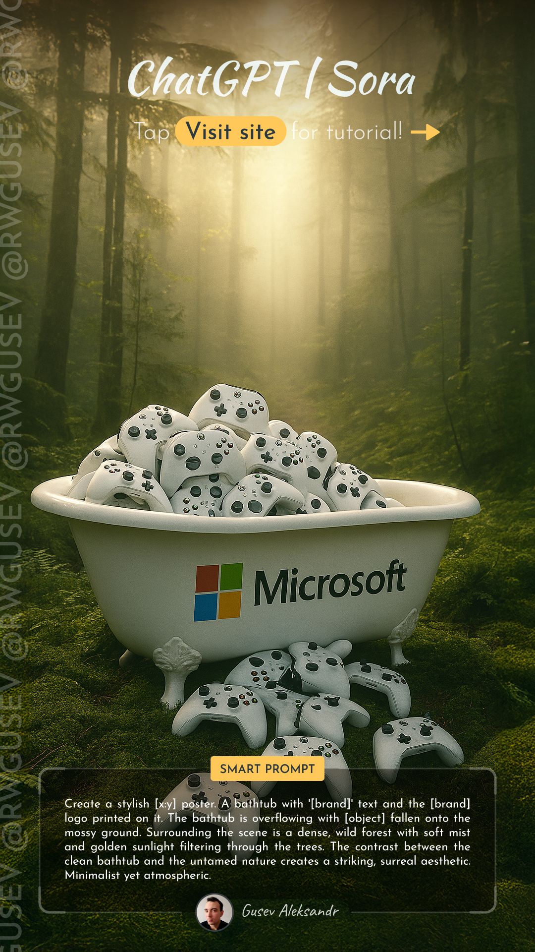 ChatGPT & Sora | Stylish Forest Bath With Your Brand