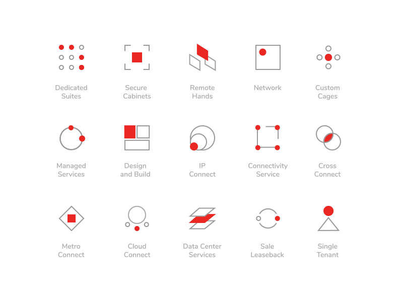 Data Center icons – Abstract Set
