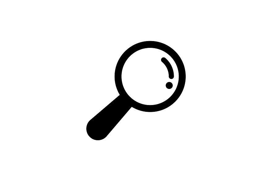 Magnifying glass or search Icon