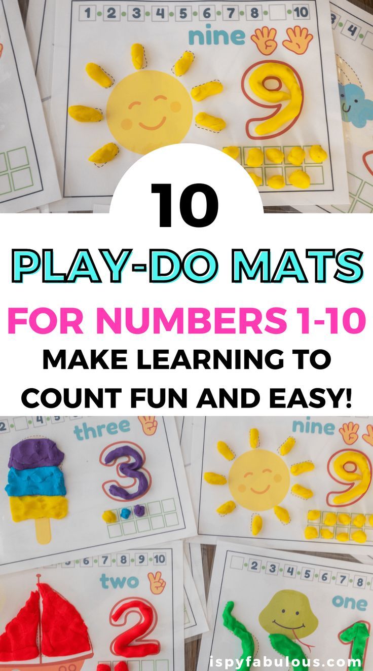 10 Number Play-Dough Mats
