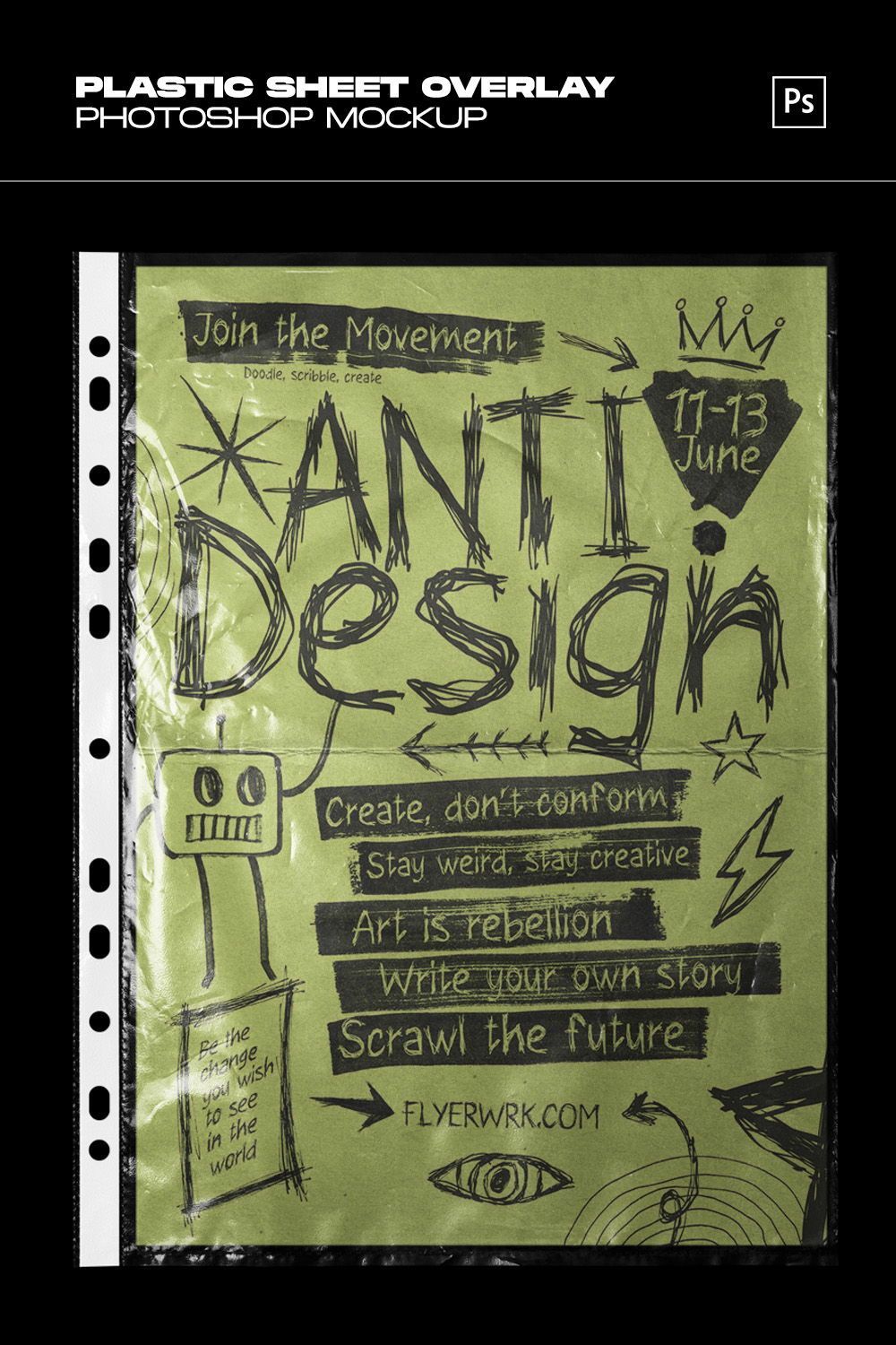 Editable Plastic Sheet Mockup – Free PSD