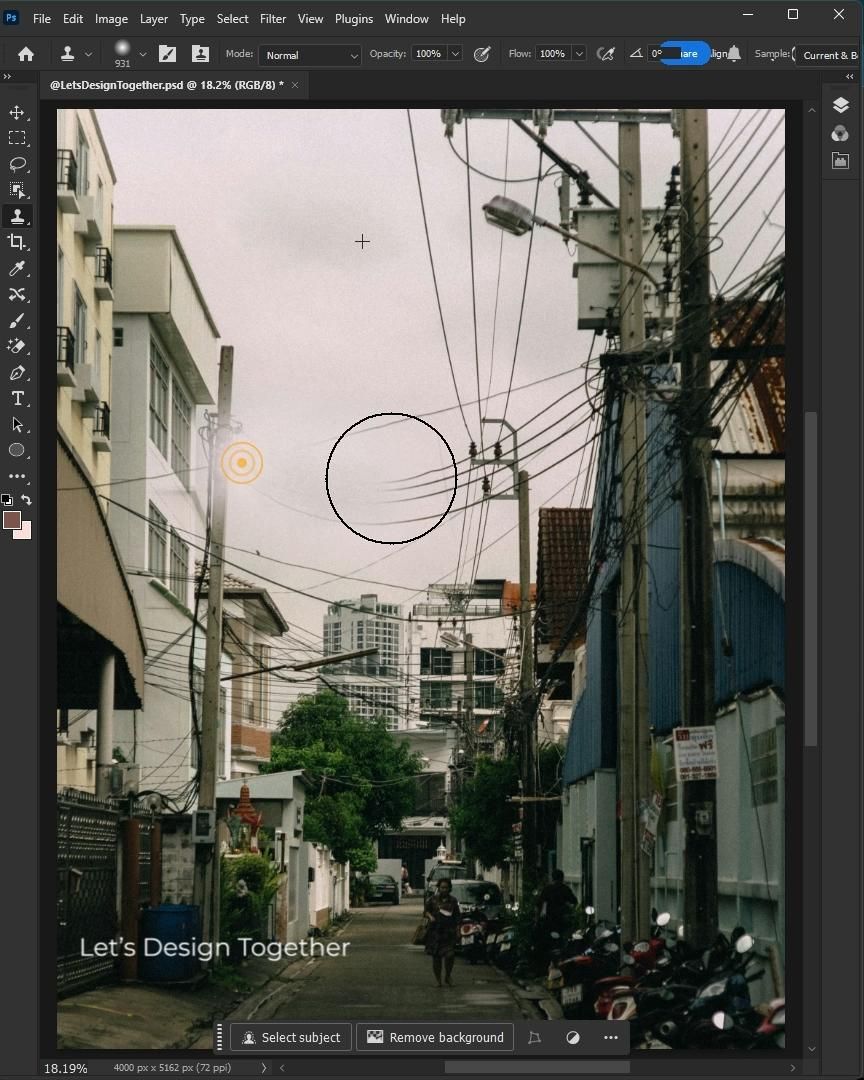 Adobe Photoshop 2025 New Features! Remove Wires and Cables #photoshop #tutorial #graphicdesign