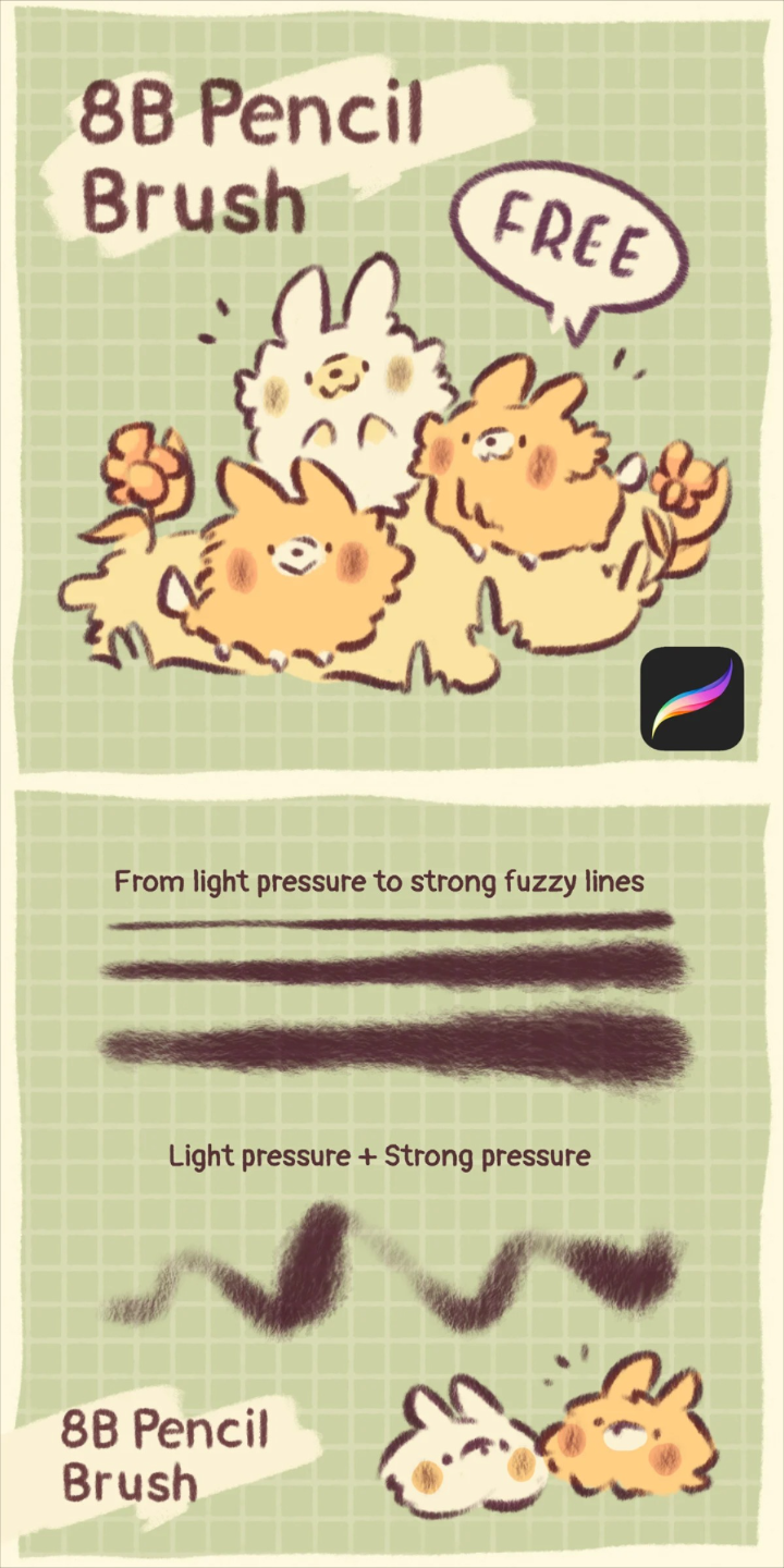 Free Procreate Brushes for Realistic 8B Pencil Art in 2025!