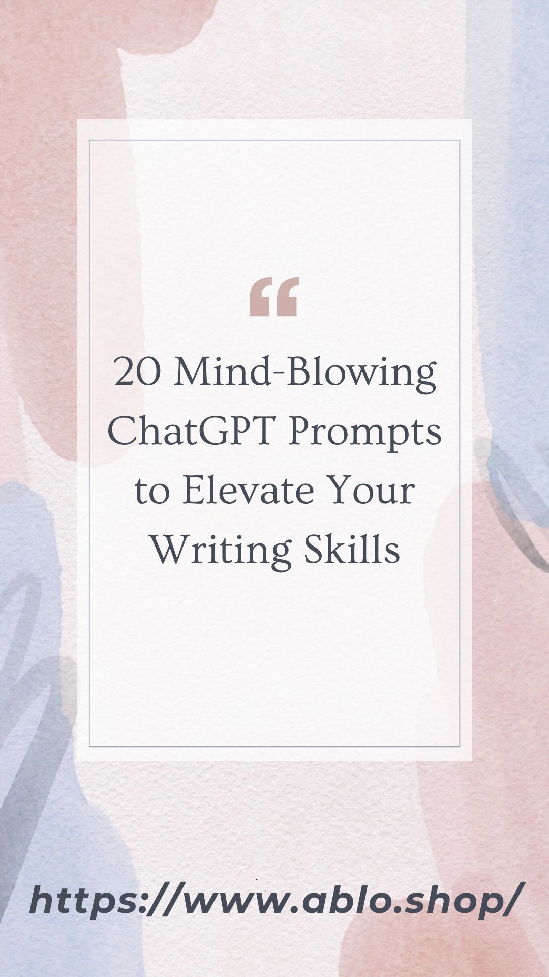 20 Mind-Blowing ChatGPT Prompts You Need To Use Now ⋆ To improve your writing!