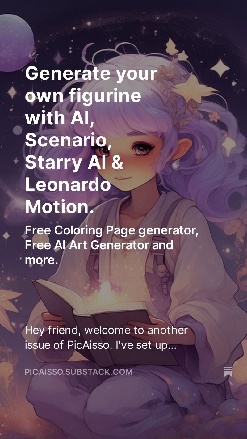 Generate your AI Figurine, FREE AI Art Generator, FREE Coloring Page Generator