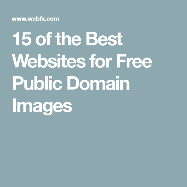 15 Free Public Domain Images Sites