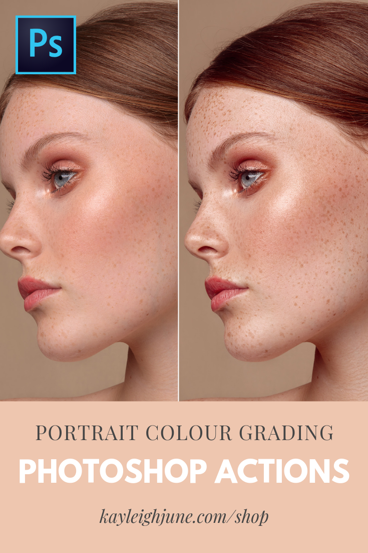 Studio Portrait Photography Colour Grading Photoshop Actions/Presets by Kayleigh June