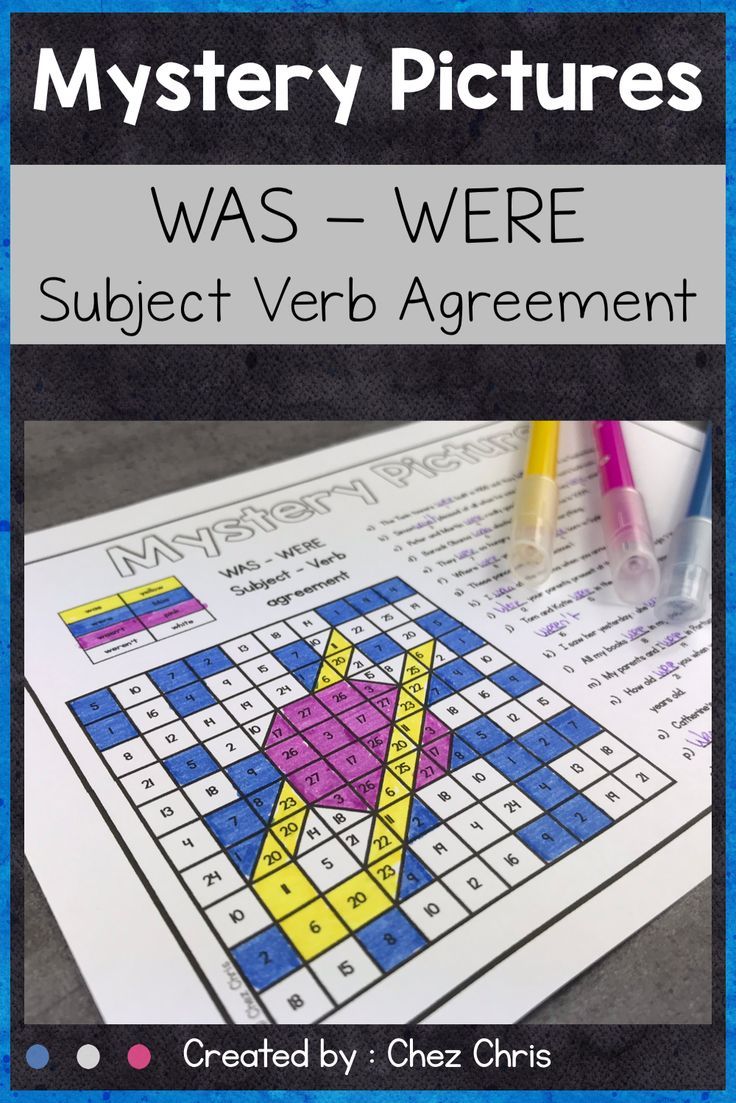 English Grammar : WAS WERE (Verb BE Past Tense) – 6 mystery pictures